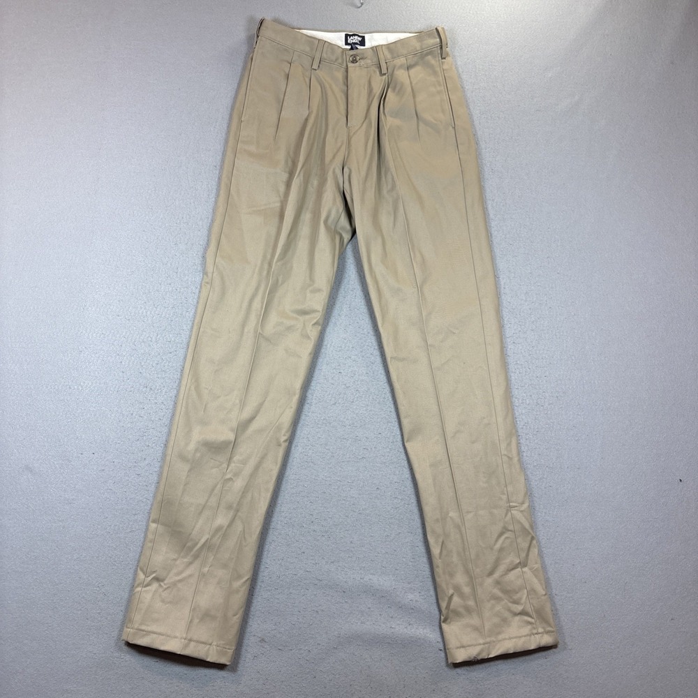Lands End Traditional Fit Chinos Men 30x36 Long Khaki Tan Twill Pants 299540